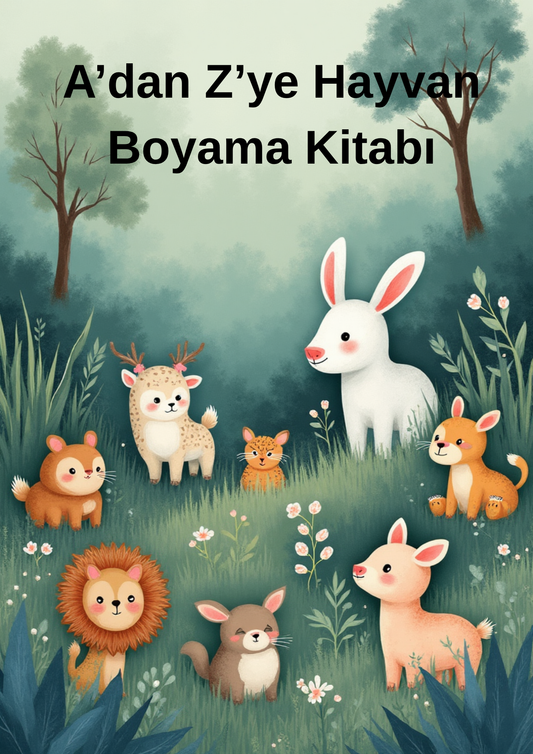 A’dan Z’ye Hayvan Boyama Kitabı
