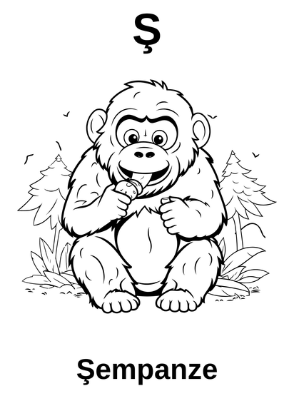 A’dan Z’ye Hayvan Boyama Kitabı